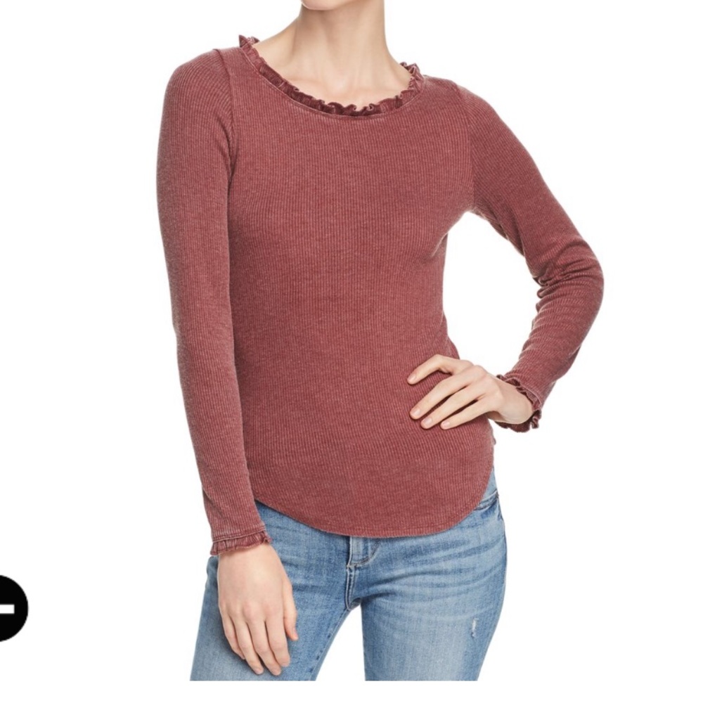 Long sleeve, ruffle neck, Chaser, NWT